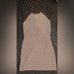 Abercrombie Brown Zigzag Halter Dress